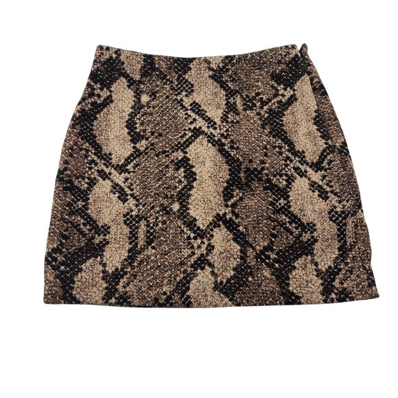 H&M Womens Snake Print Mini Skirt Size 6 - Picture 1 of 5